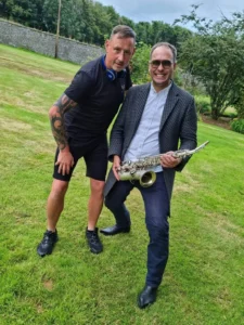 That's me, Ally Bongo with a Saxophonist