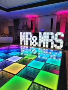 Mr and Mrs Letters for Hire and LED Dancefloor