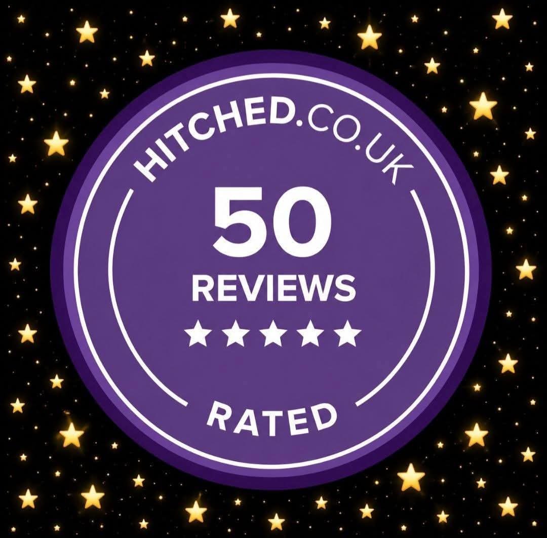 50 5 Star Reviews reached on Hitched.com (September 2026)